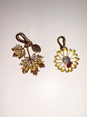 Vintage Juicy Couture Flower Leaf Charms